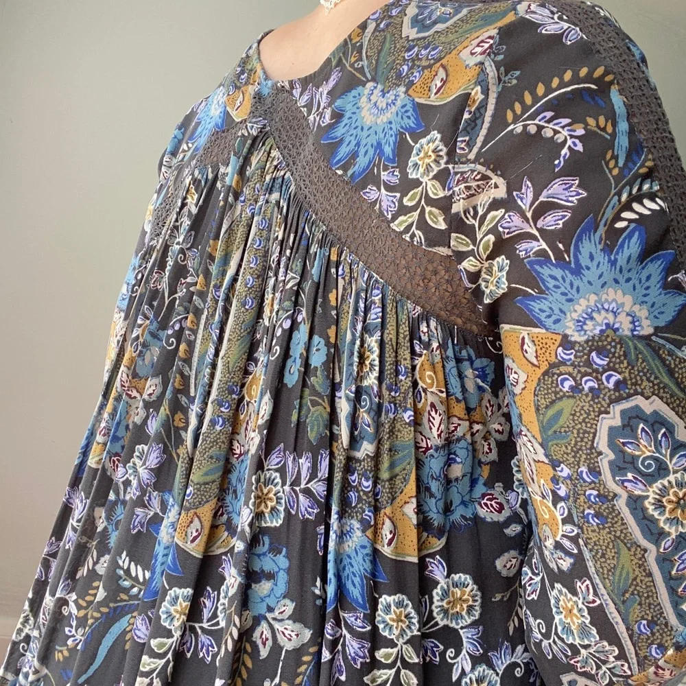 Free People L Rain or Shine tunic boho Dress size xs‎
